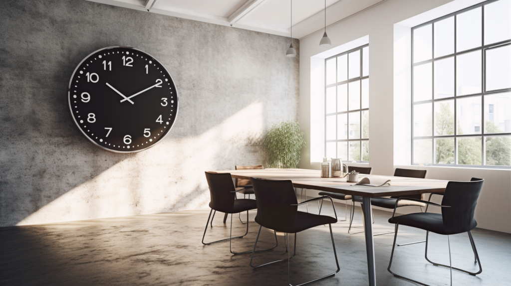 image représentant une horloge dans une entreprise