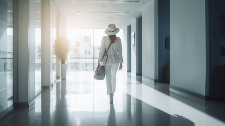 une employée qui part en vacances